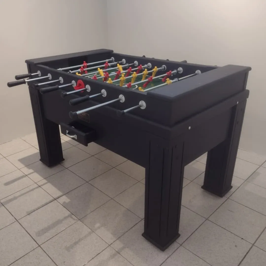 Mais uma mesa entregue!!
Mesa de pebolim modelo oficial!!
Fabricada toda em madeira maciça com pintu